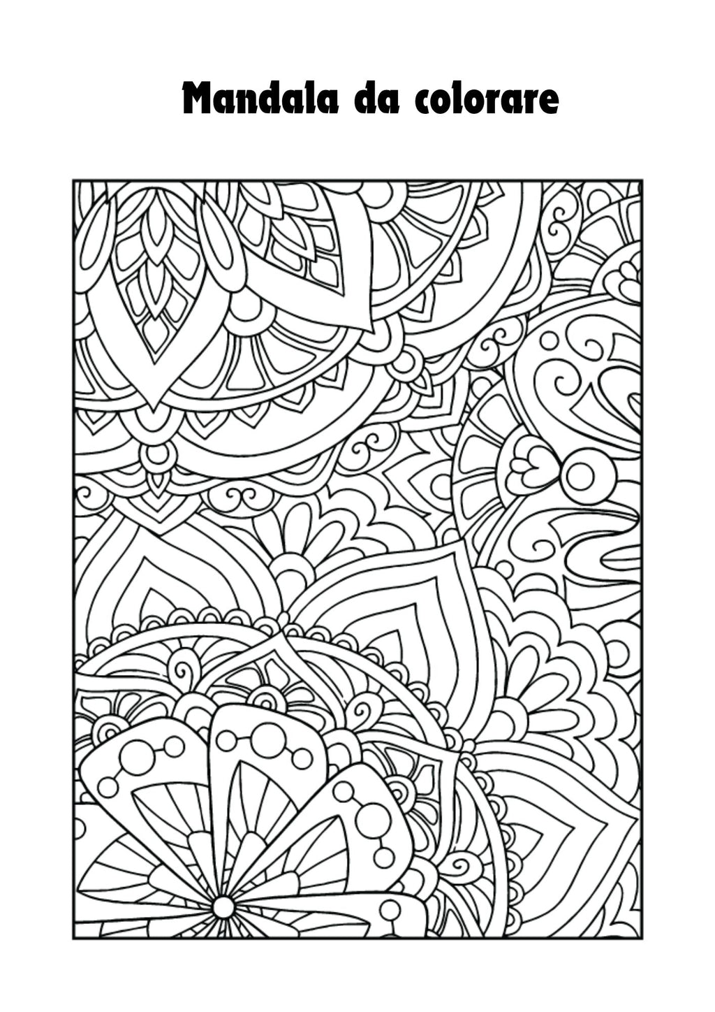 Mandala da colorare