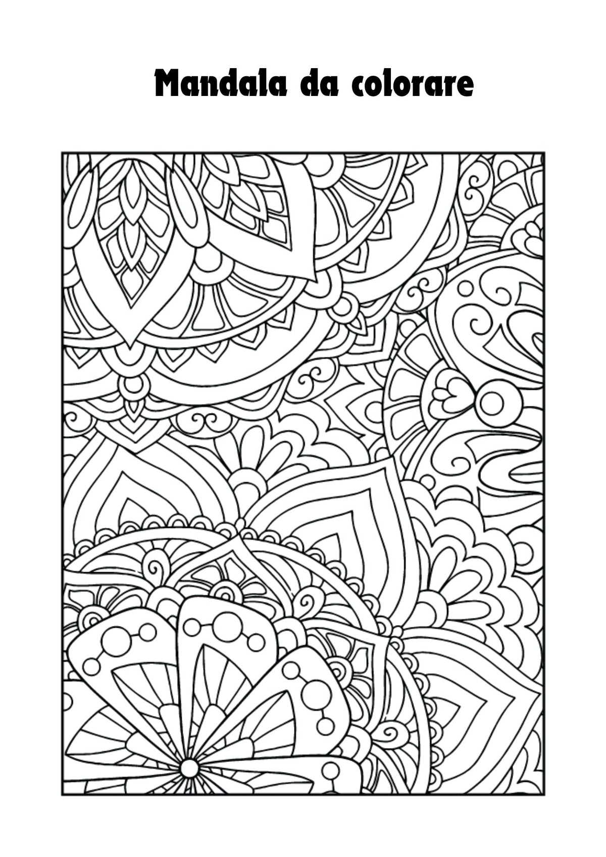 Mandala da colorare