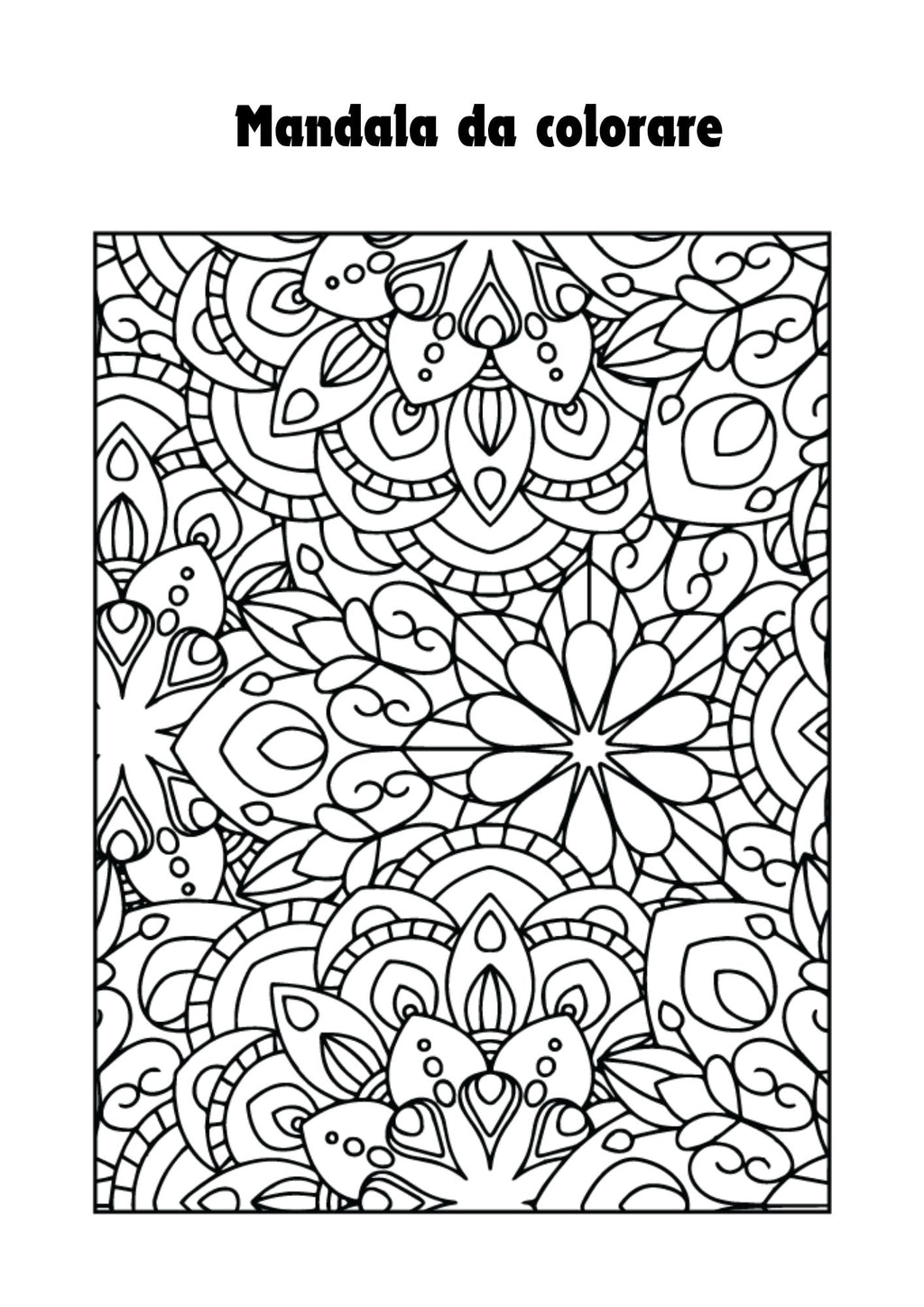Mandala da colorare