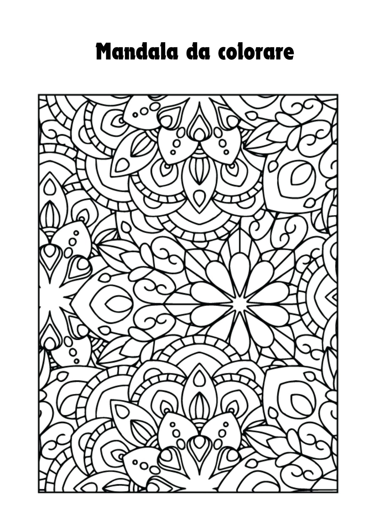 Mandala da colorare