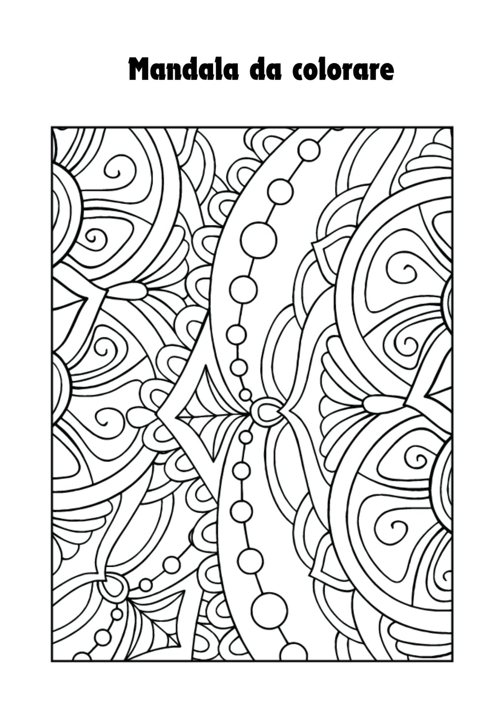 Mandala da colorare