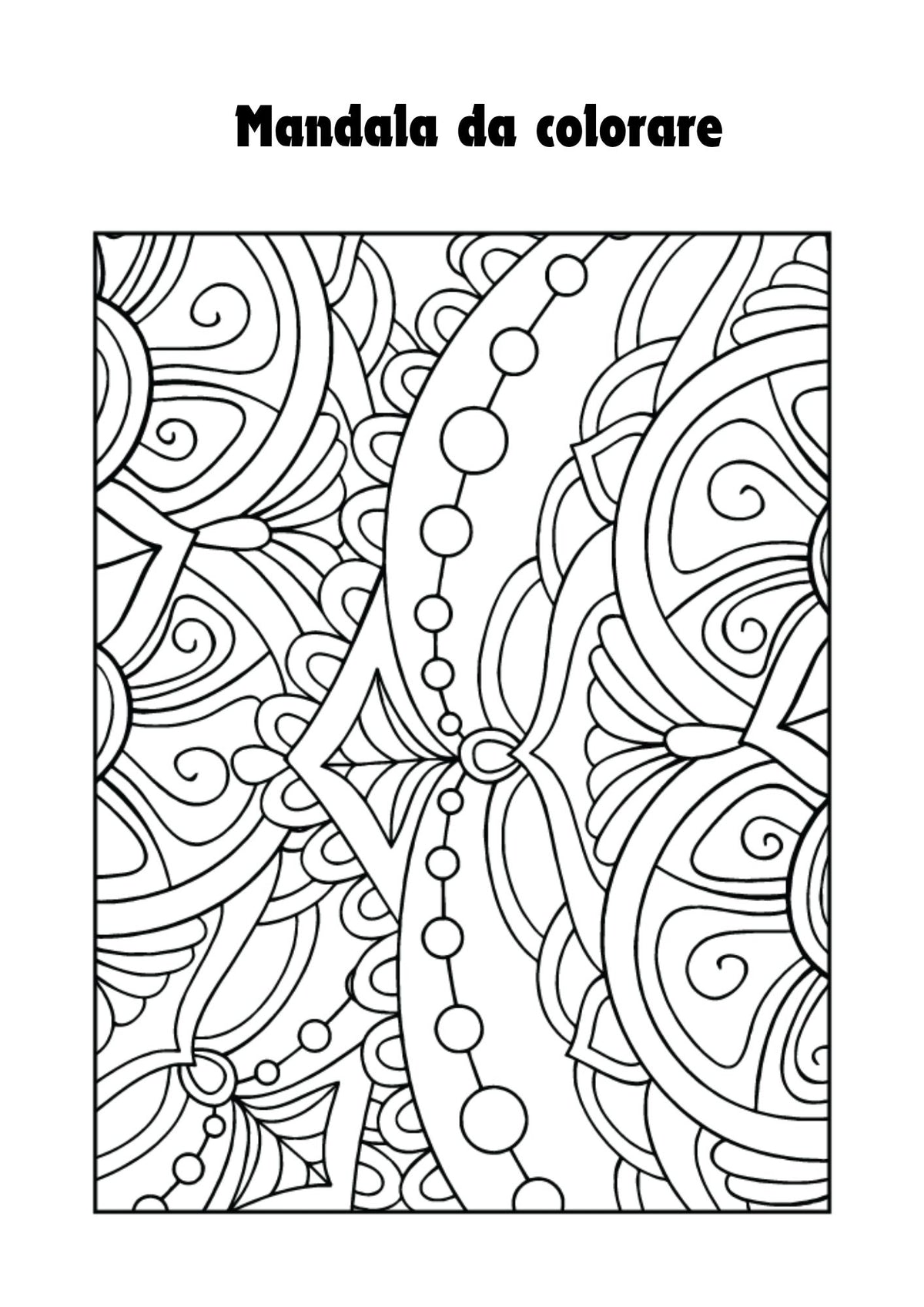 Mandala da colorare