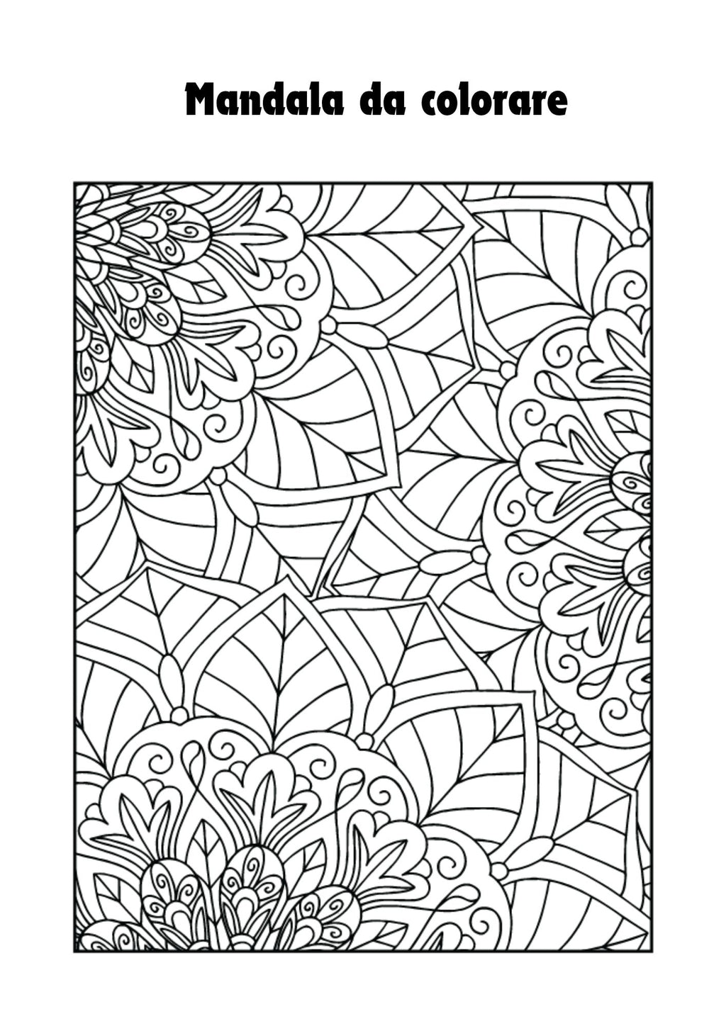 Mandala da colorare