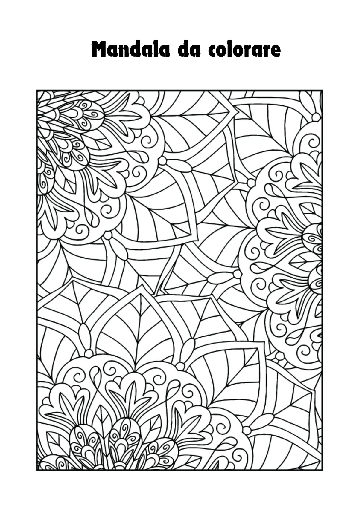 Mandala da colorare